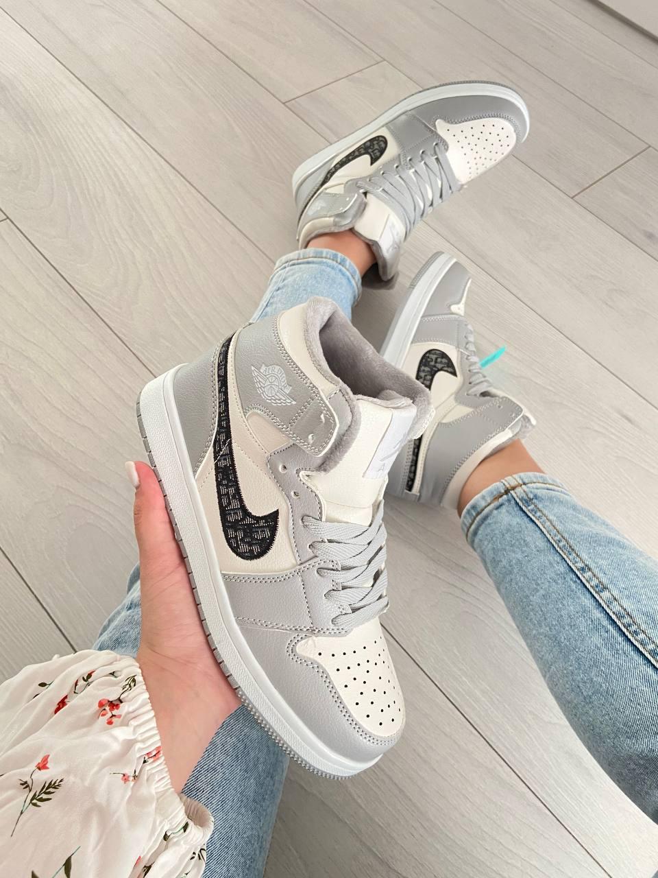 Nike Air Jordan 1 Retro Mid Grey Fur