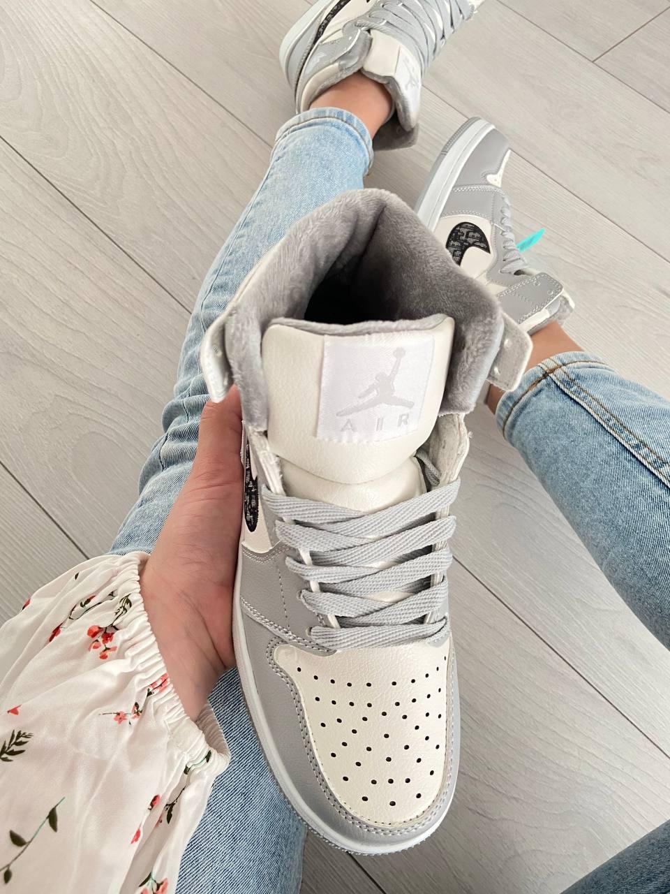 Nike Air Jordan 1 Retro Mid Grey Fur