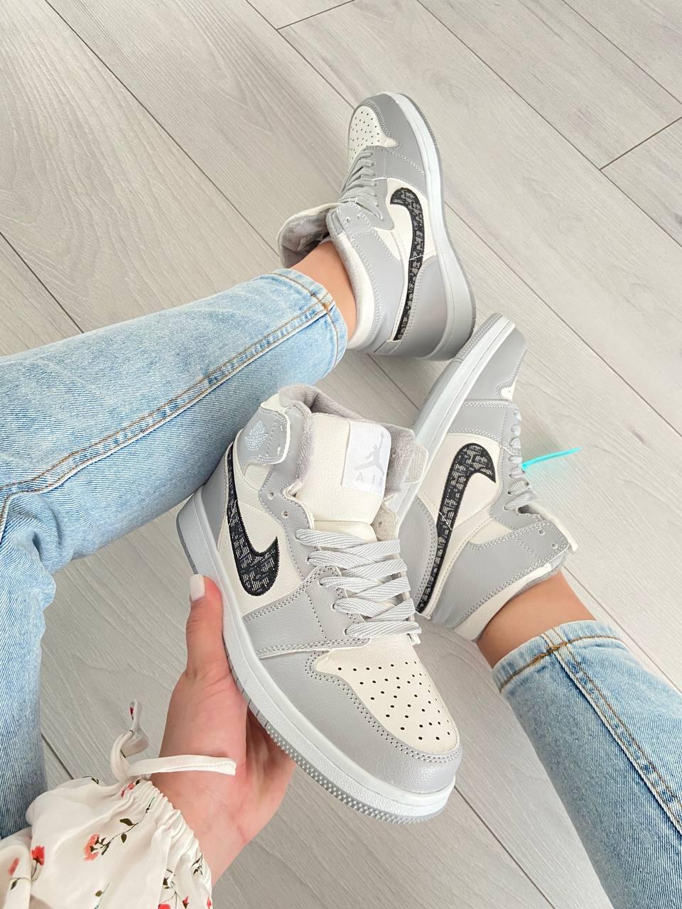 Nike Air Jordan 1 Retro Mid Grey Fur