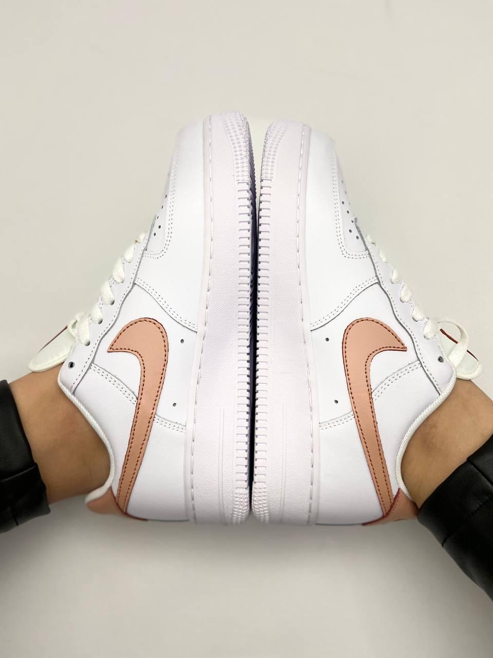 Nike Air Force 1 White Orange Gold