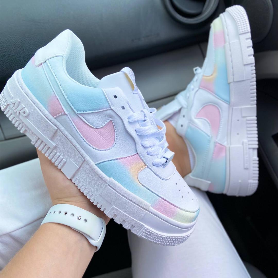 Nike Air Force 1 Pixel Rainbow