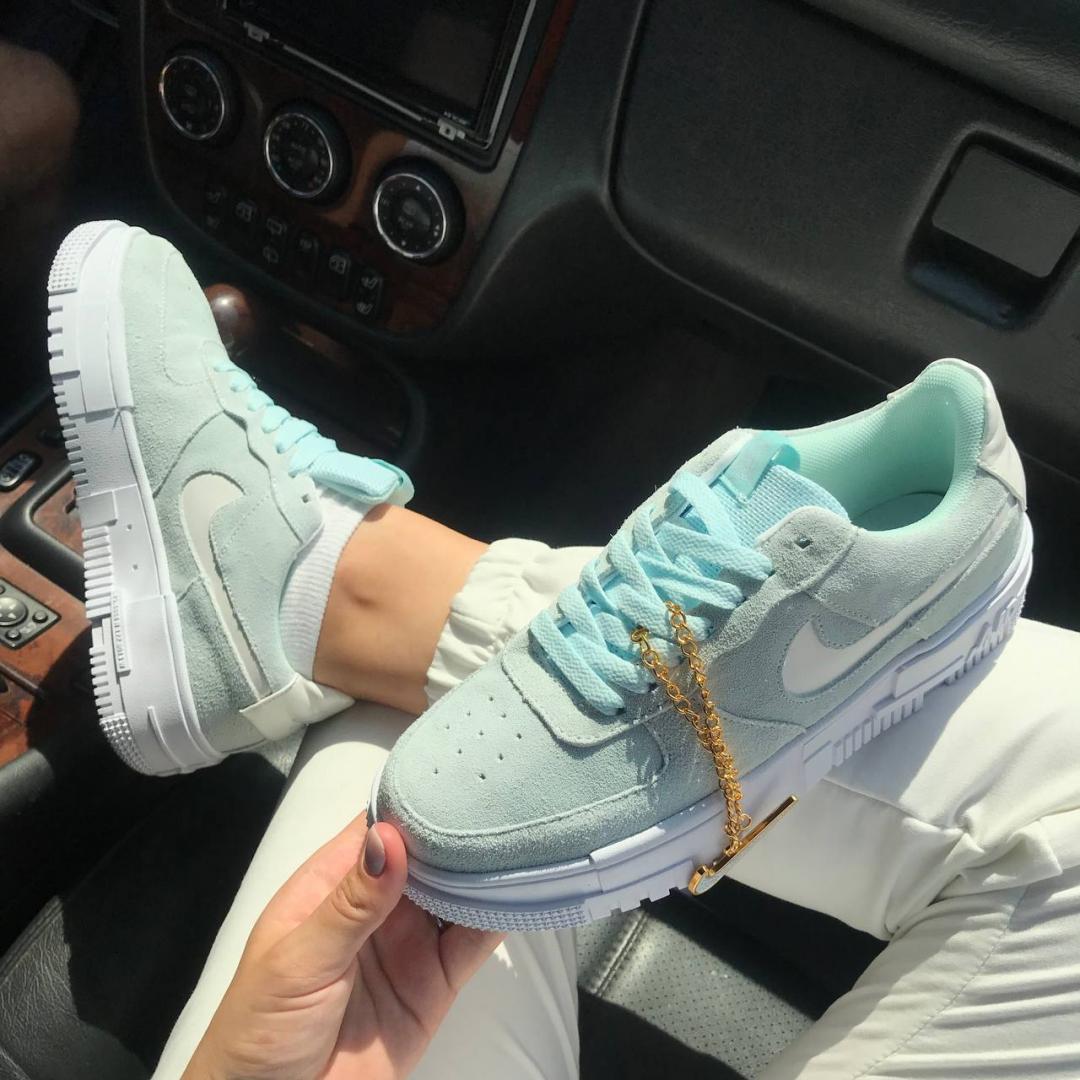 Nike Air Force 1 Pixel Green White