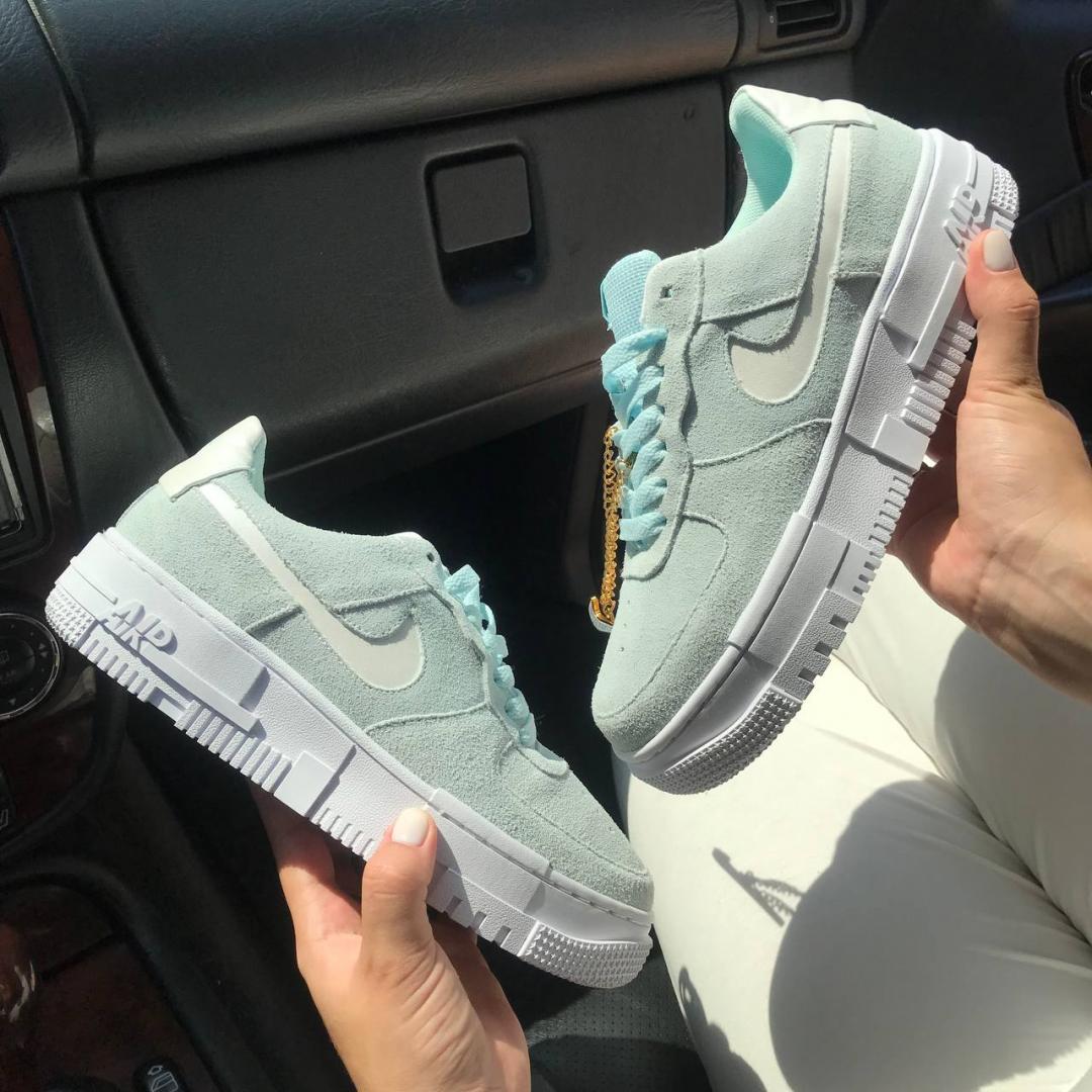 Nike Air Force 1 Pixel Green White