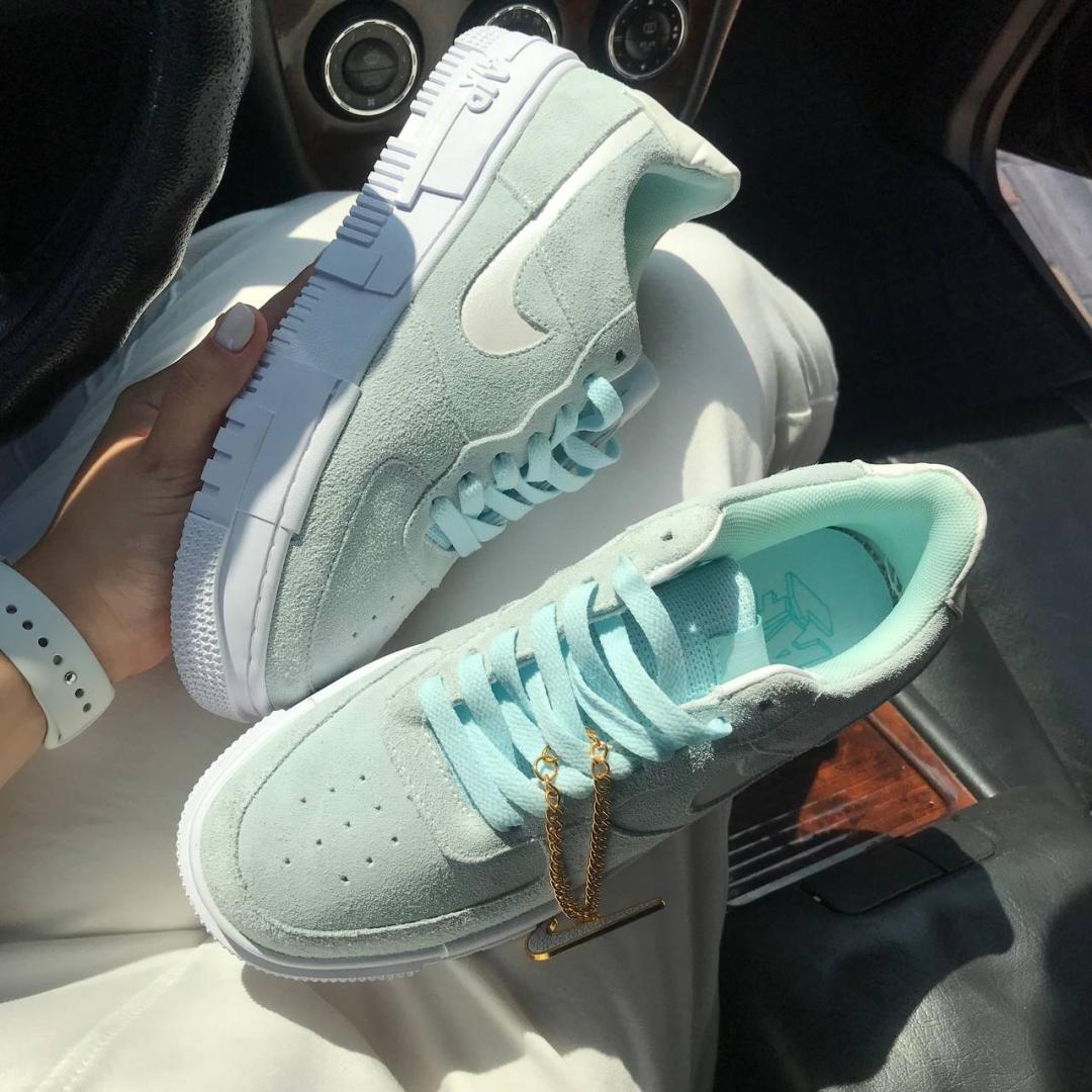 Nike Air Force 1 Pixel Green White