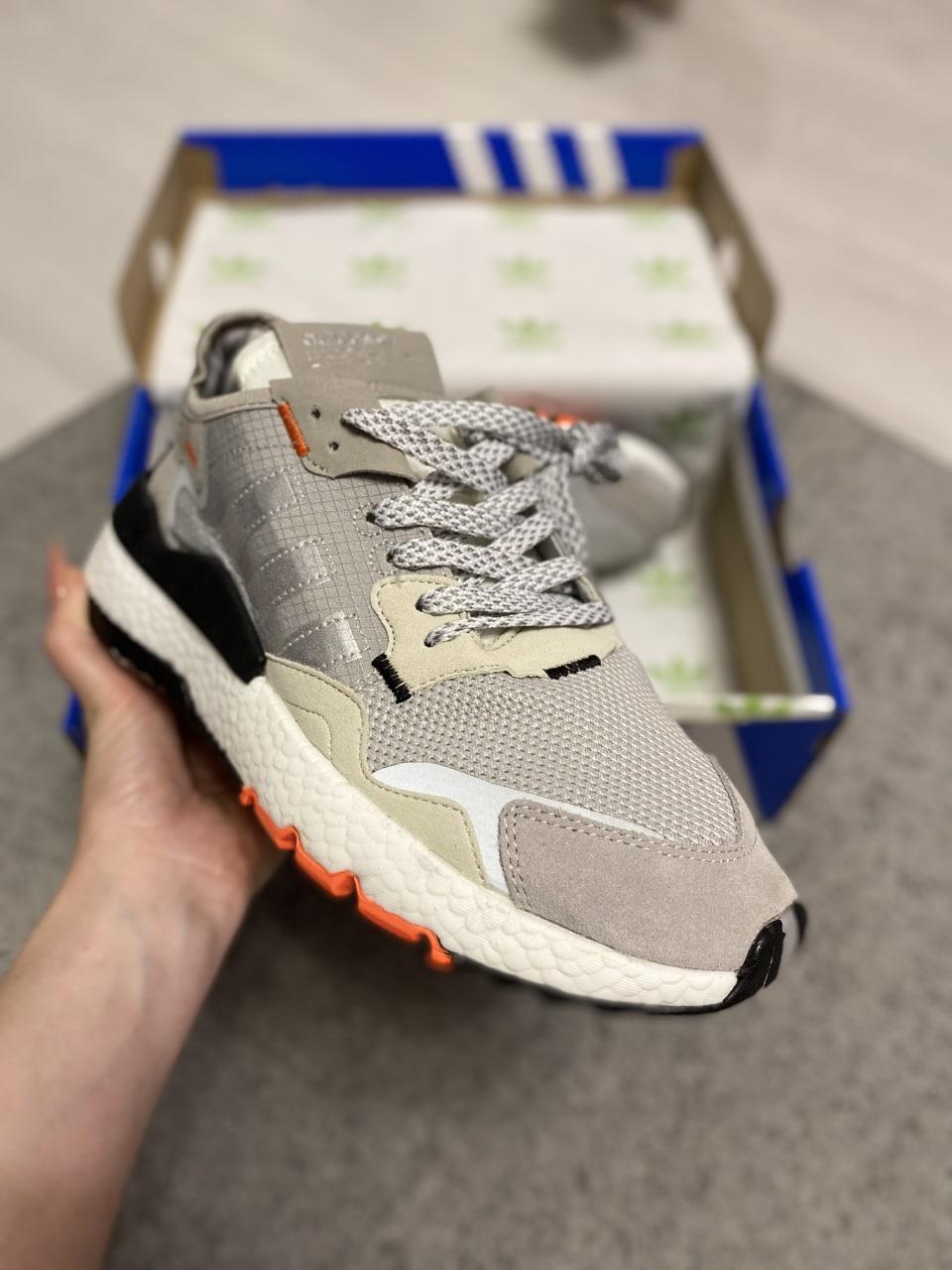 Adidas Nite Jogger Grey Two Solar Orange
