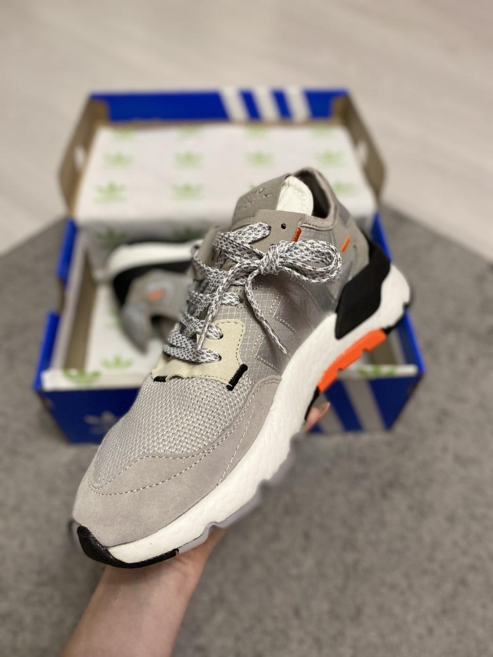 Adidas Nite Jogger Grey Two Solar Orange