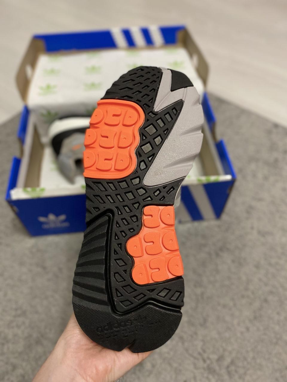 Adidas Nite Jogger Grey Two Solar Orange