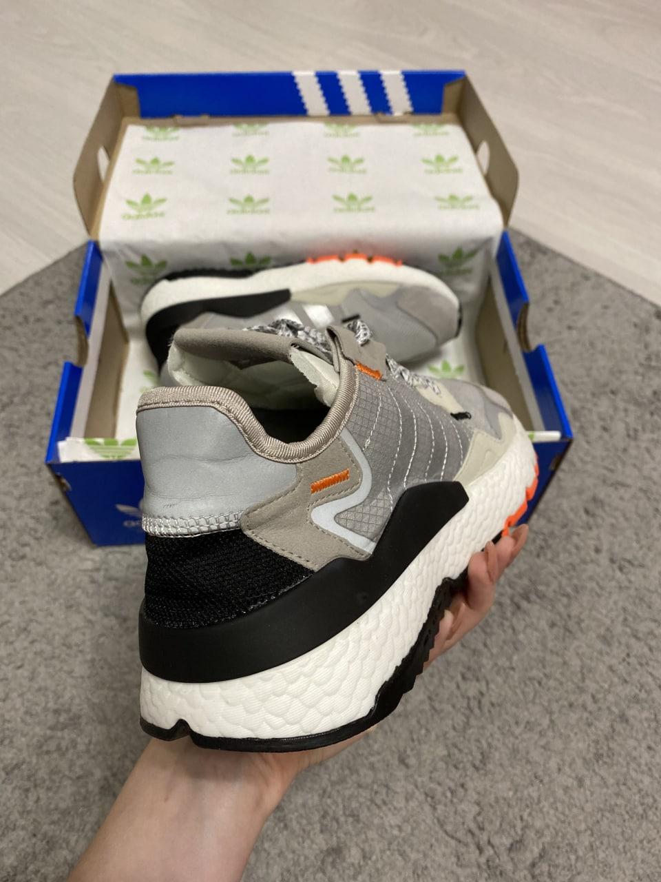 Adidas Nite Jogger Grey Two Solar Orange