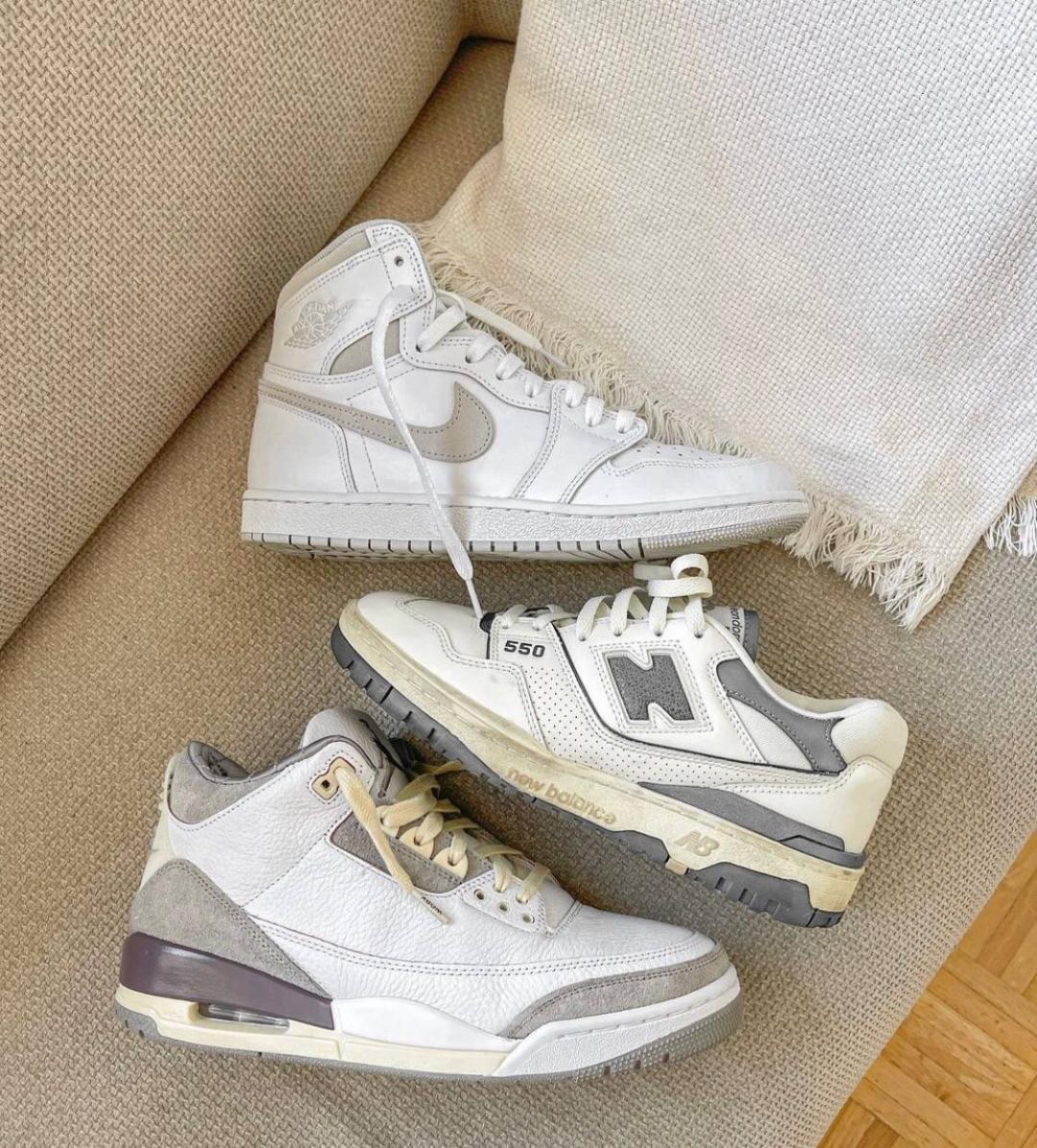 New Balance 550 Leon Dore White Grey
