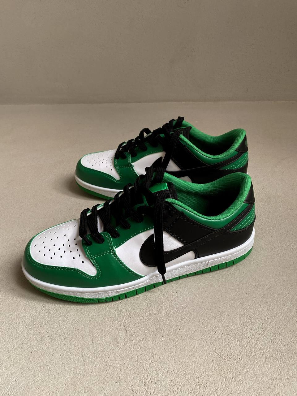 Nike Dunk Low Black White Green