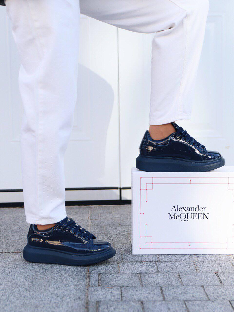 Alexander McQueen Low Blue Patent