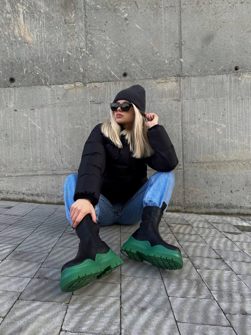 Bottega Veneta Green Hight ( товсте хутро )