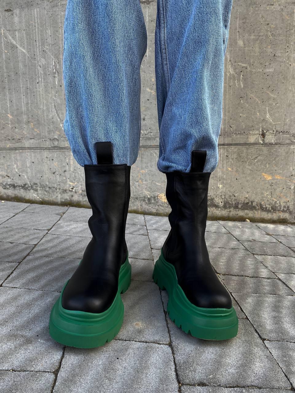 Bottega Veneta Green Hight ( товсте хутро )