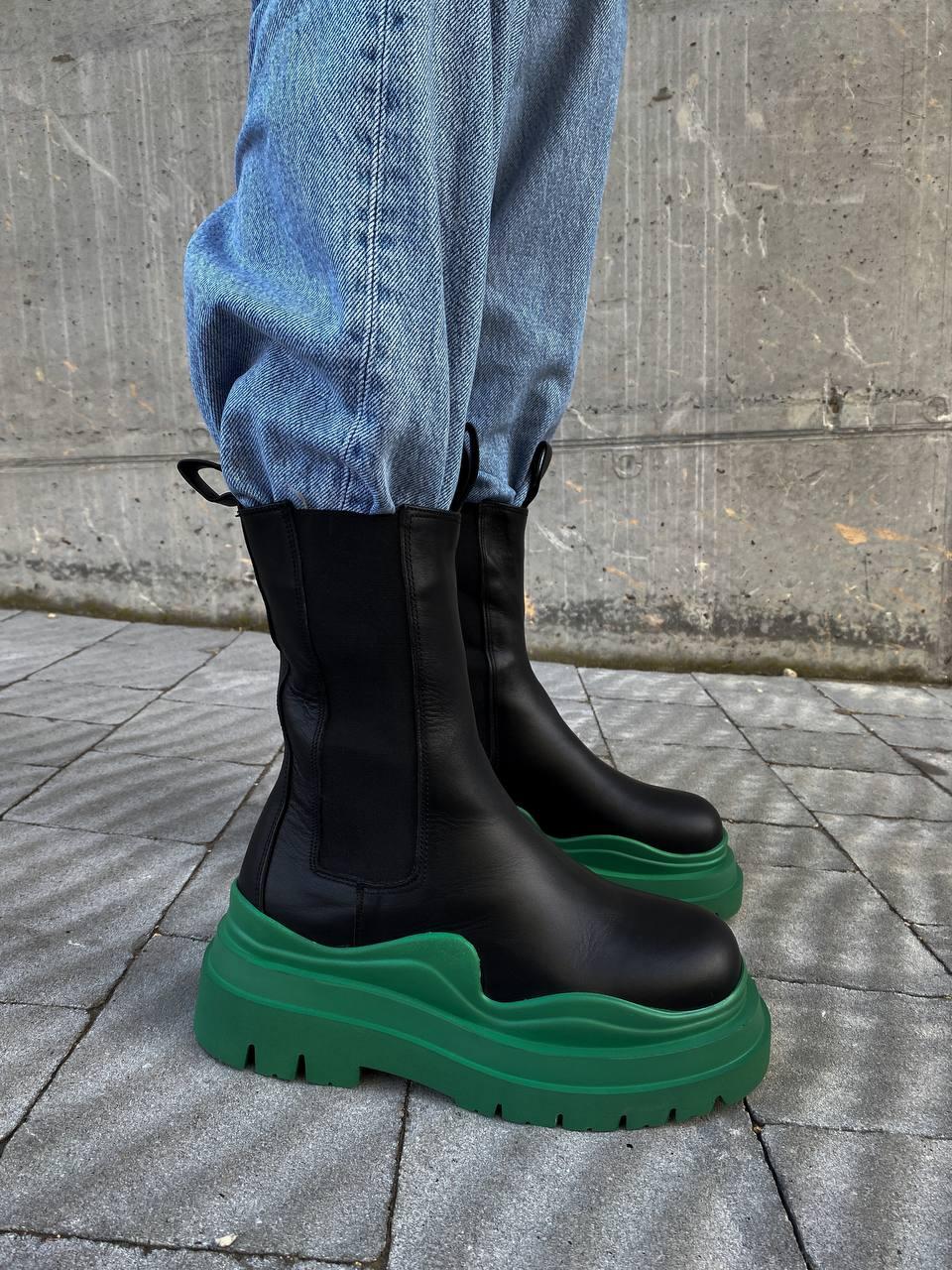 Bottega Veneta Green Hight ( товсте хутро )