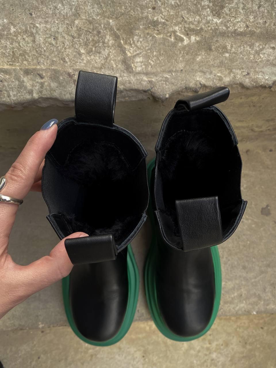 Bottega Veneta Green Hight ( товсте хутро )