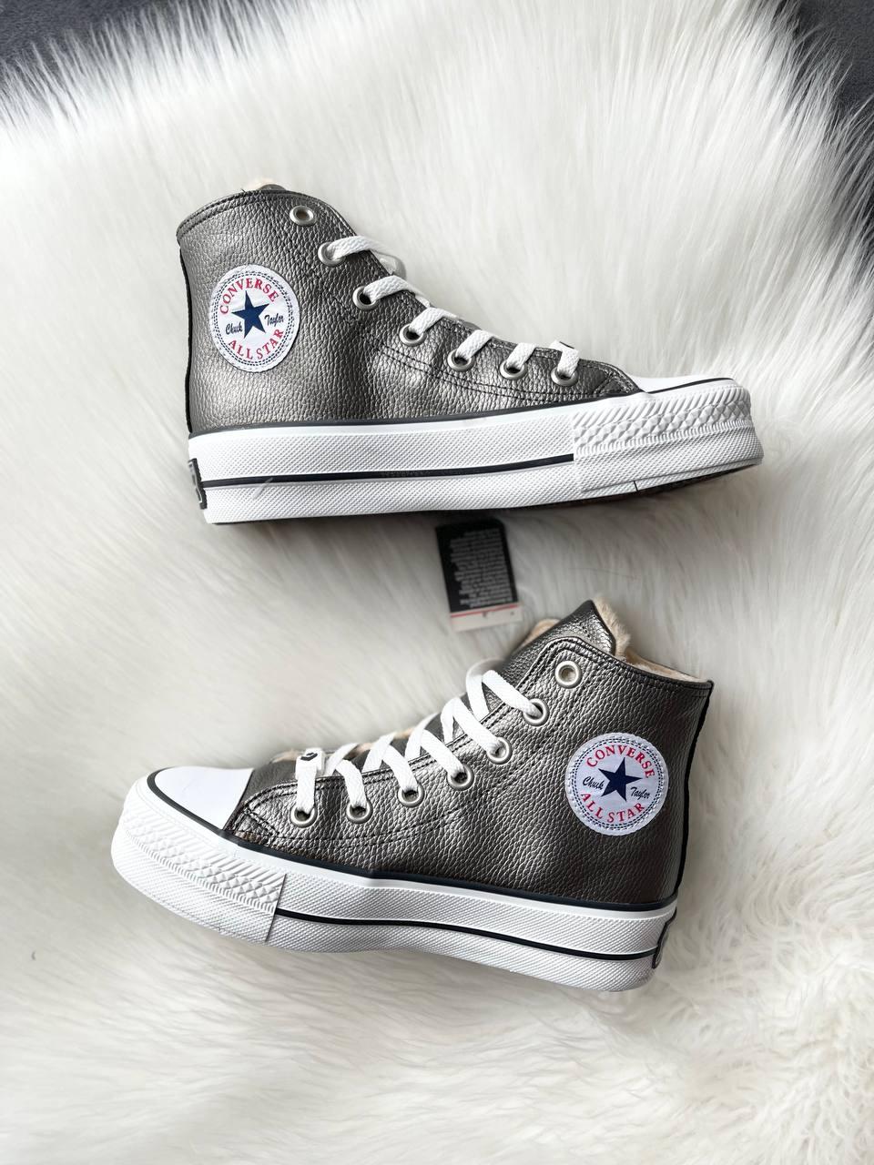 Converse All Star High Silver Fur