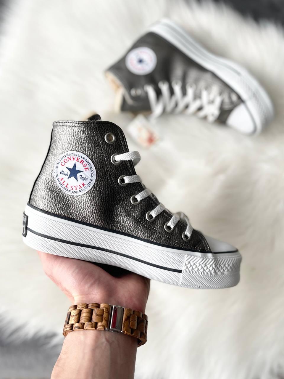 Converse All Star High Silver Fur