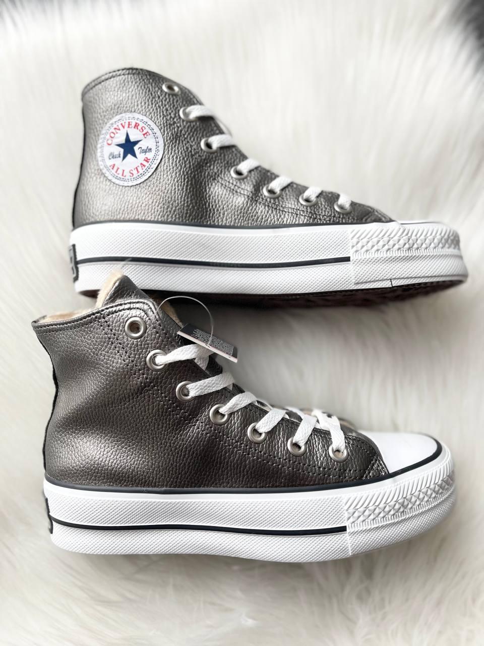Converse All Star High Silver Fur