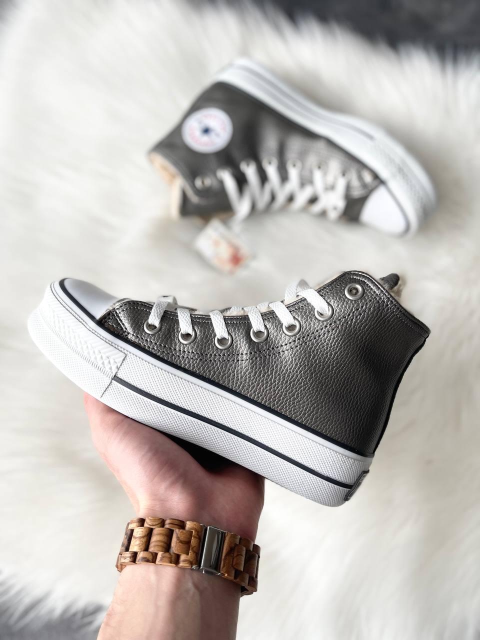 Converse All Star High Silver Fur