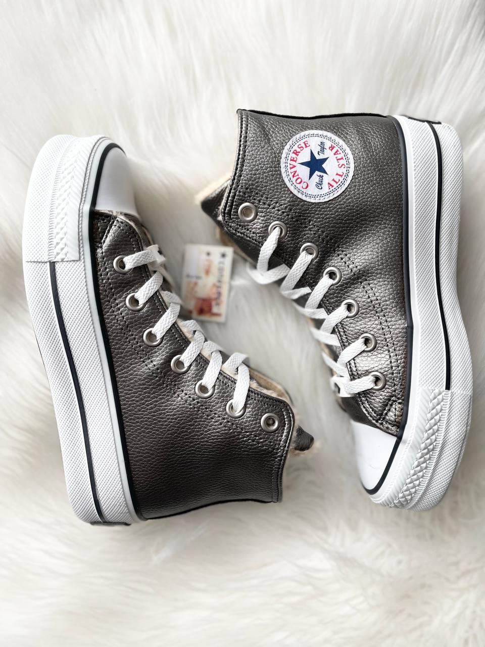 Converse All Star High Silver Fur