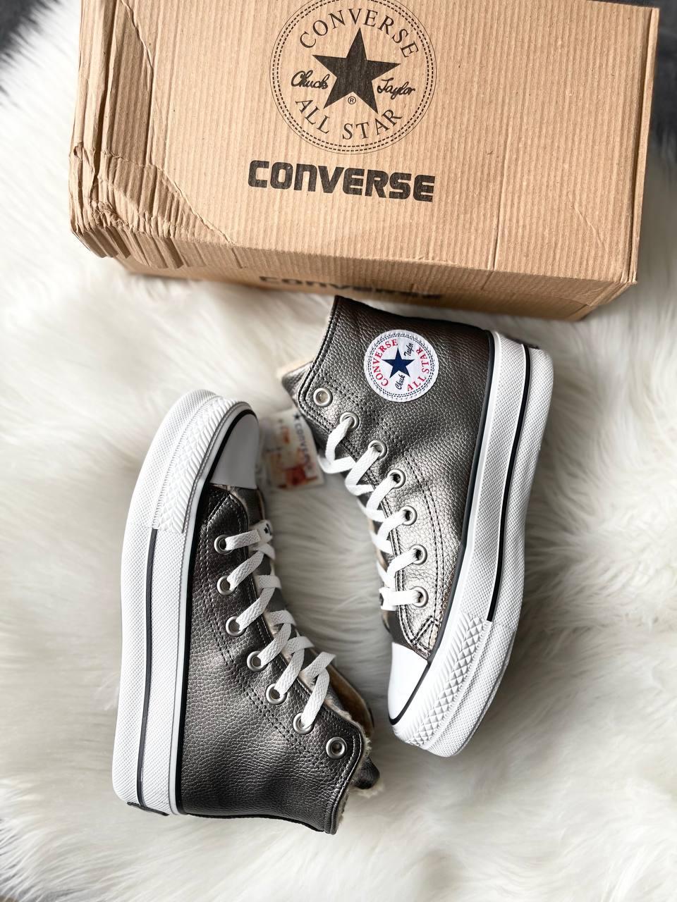 Converse All Star High Silver Fur
