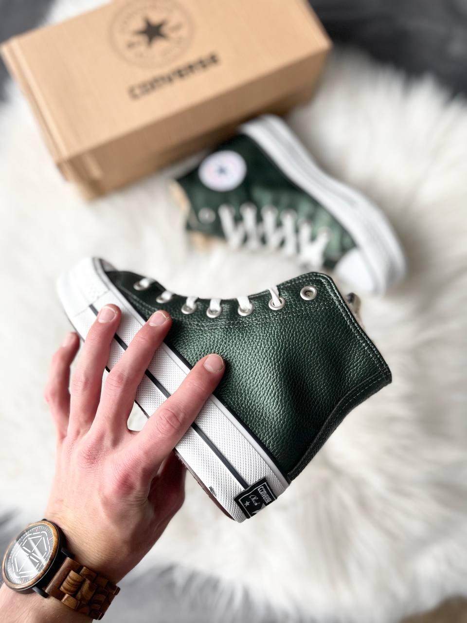 Converse All Star High Green Fur
