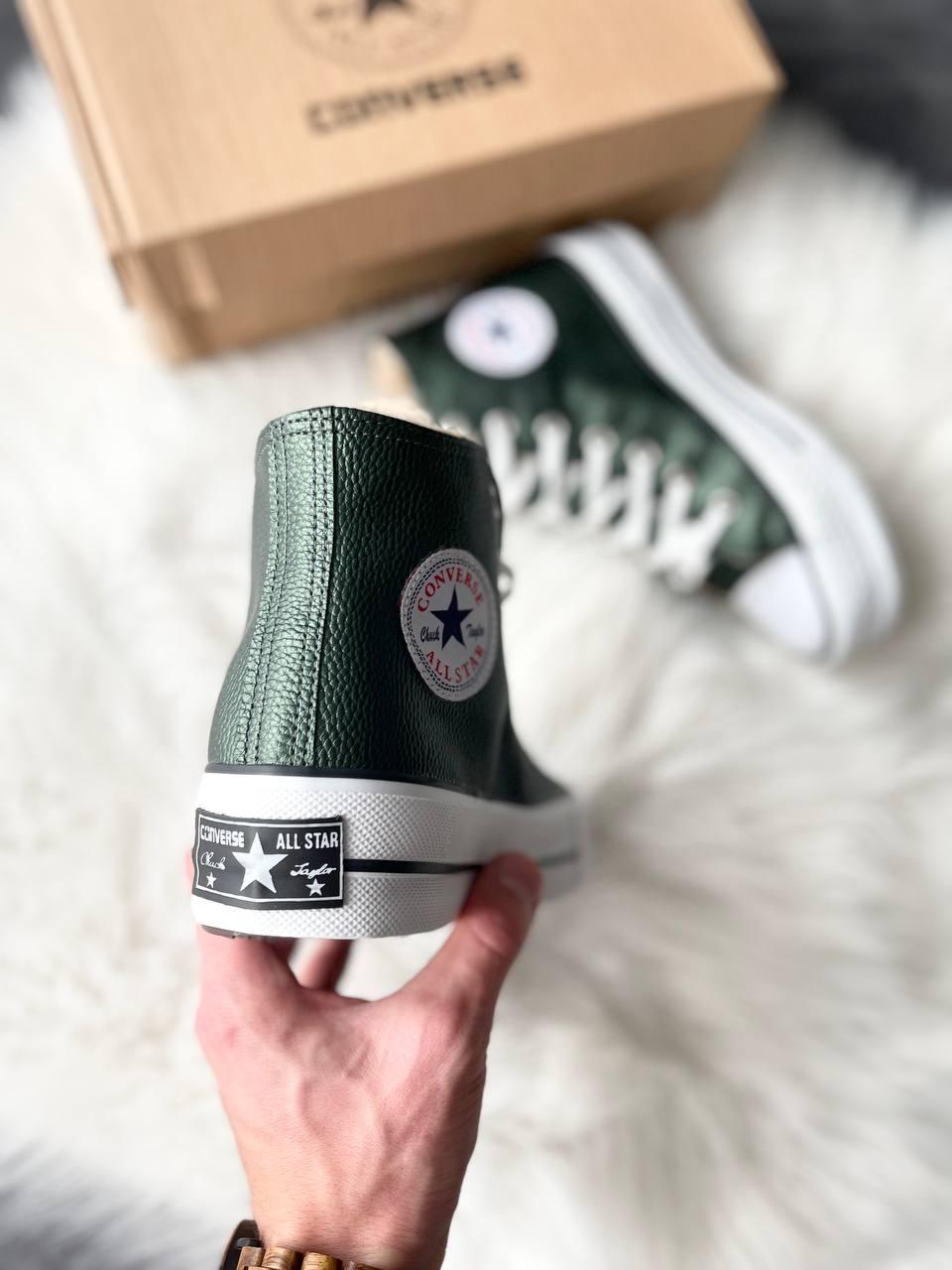 Converse All Star High Green Fur