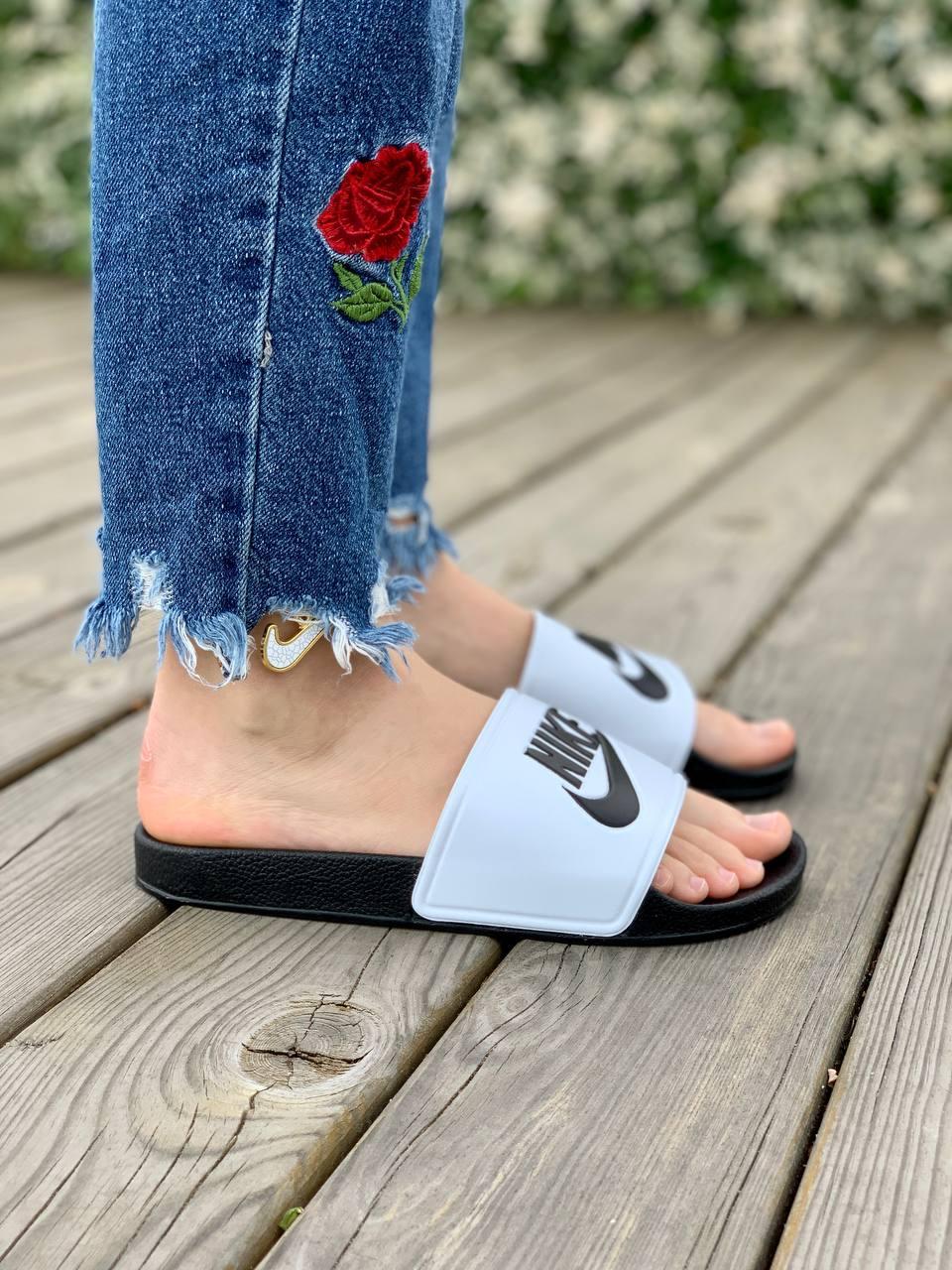 Nike Slides White Black
