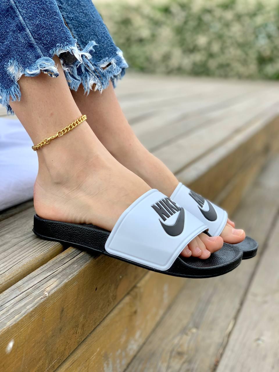 Nike Slides White Black