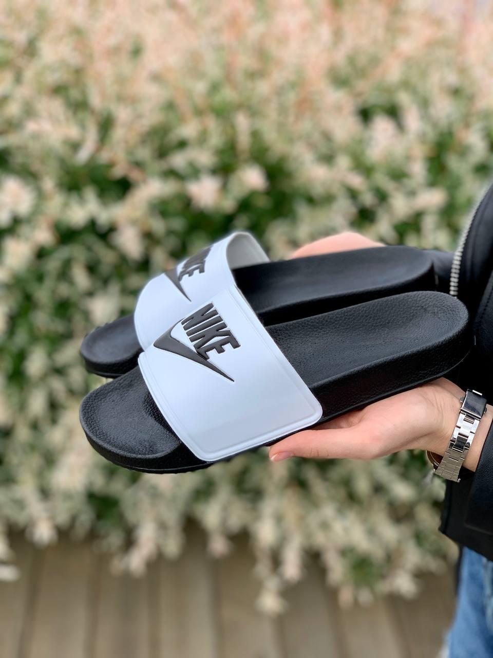 Nike Slides White Black