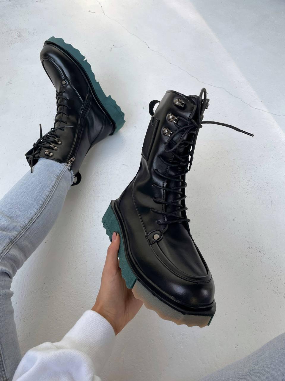 Off White Black Fur Boots (No Logo)