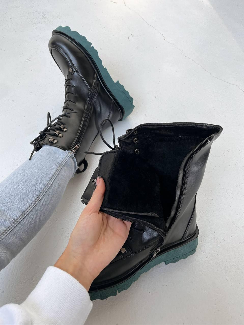 Off White Black Fur Boots (No Logo)