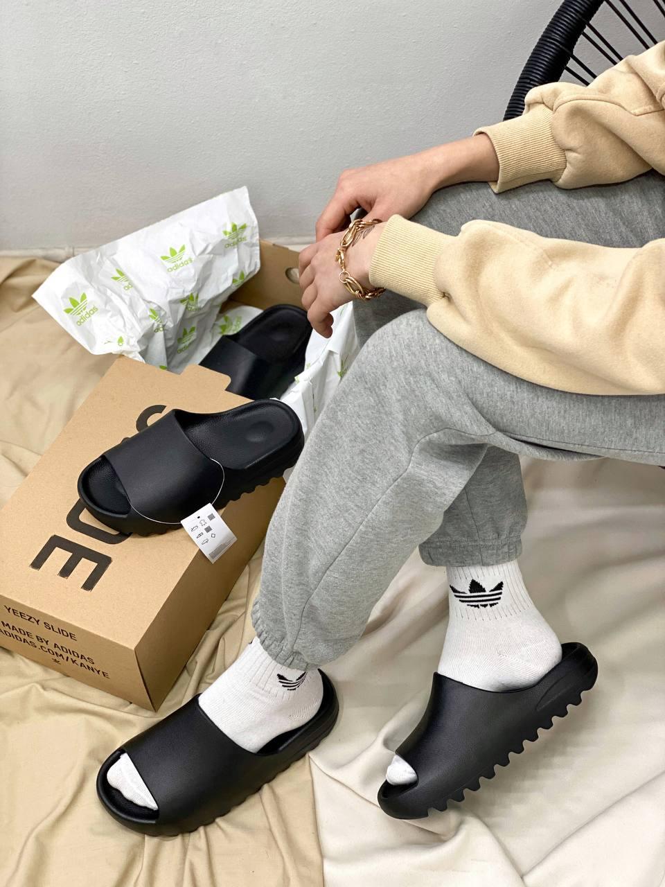Adidas Yeezy Slide Black (Без лого)