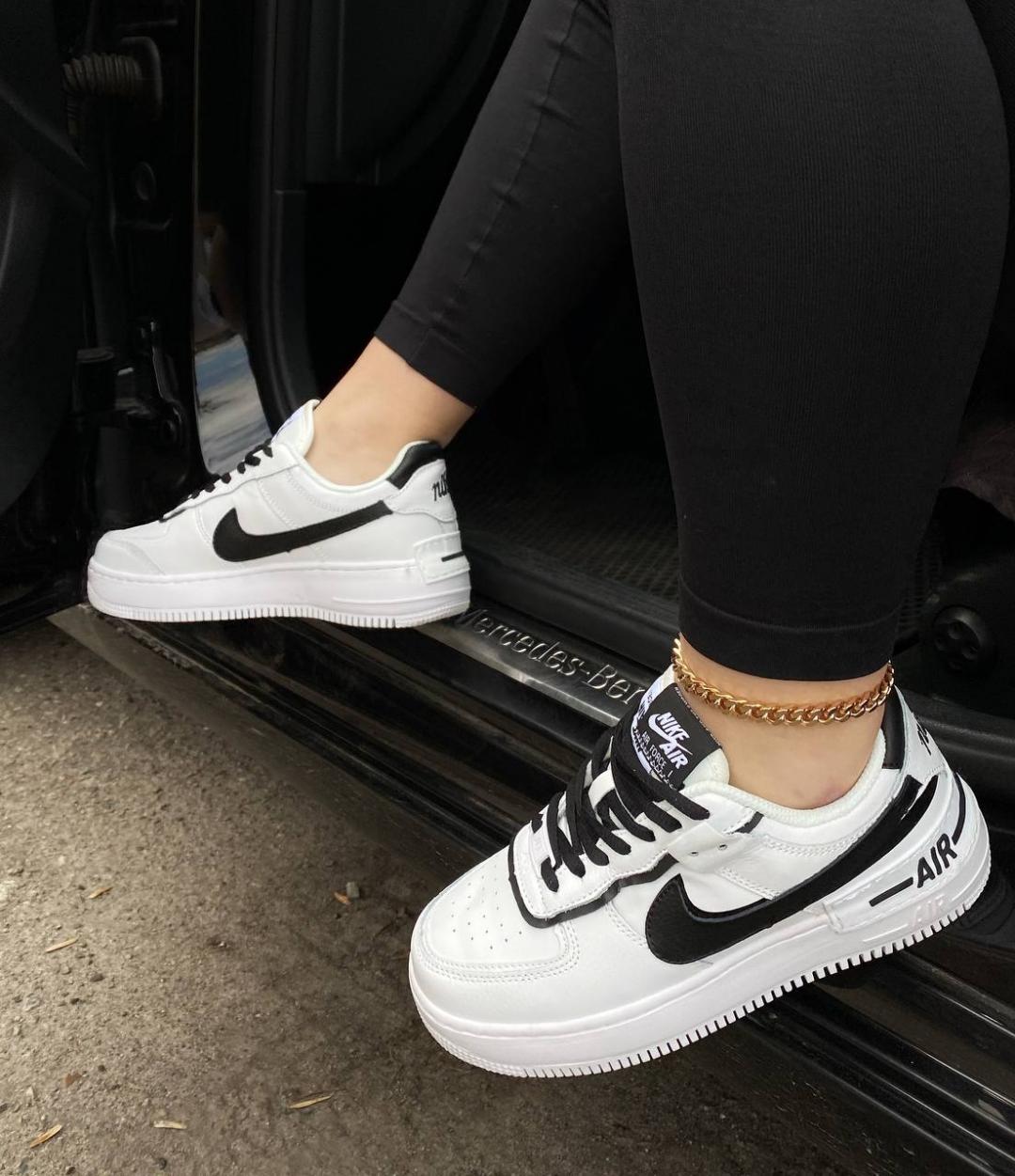 Nike Air Force 1 SHADOW Black White