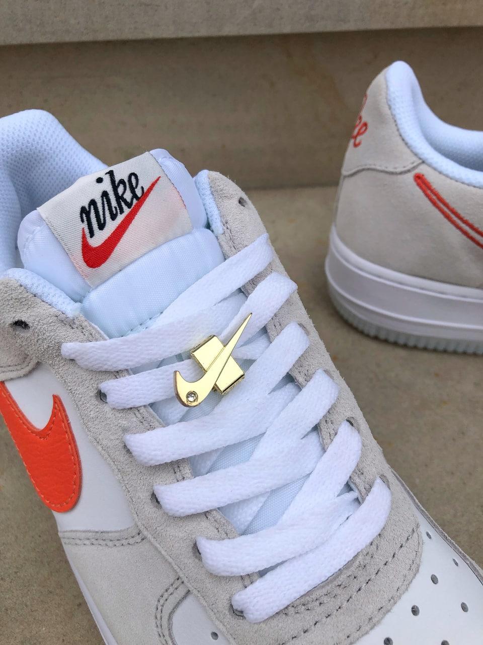 Nike Air Force 1 White Beige Orange