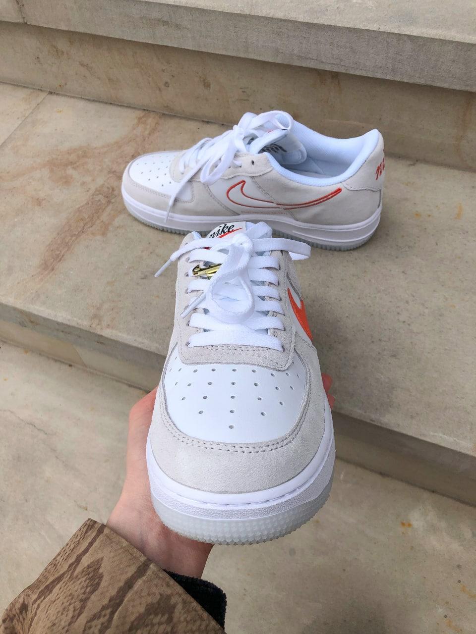 Nike Air Force 1 White Beige Orange