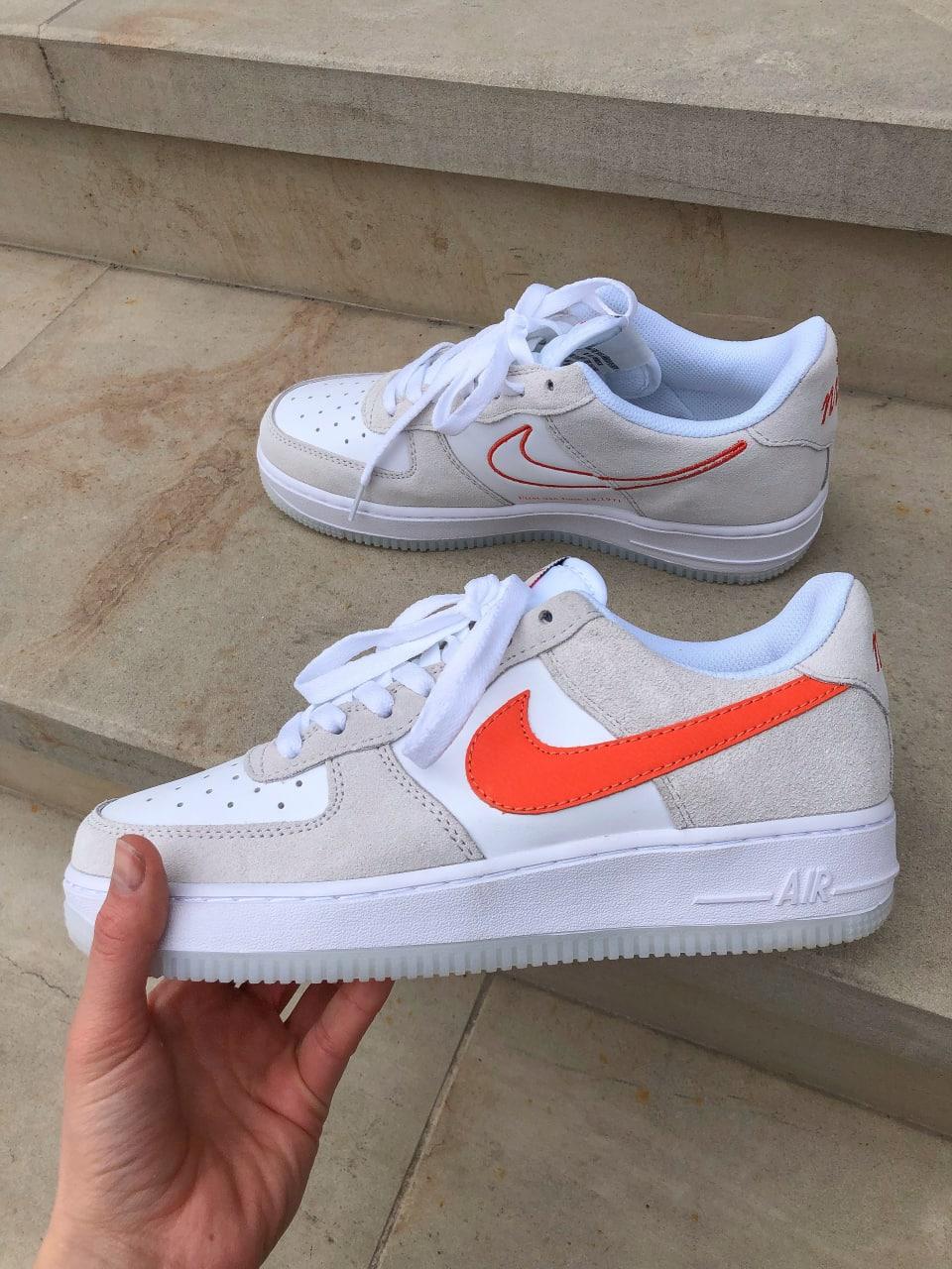 Nike Air Force 1 White Beige Orange