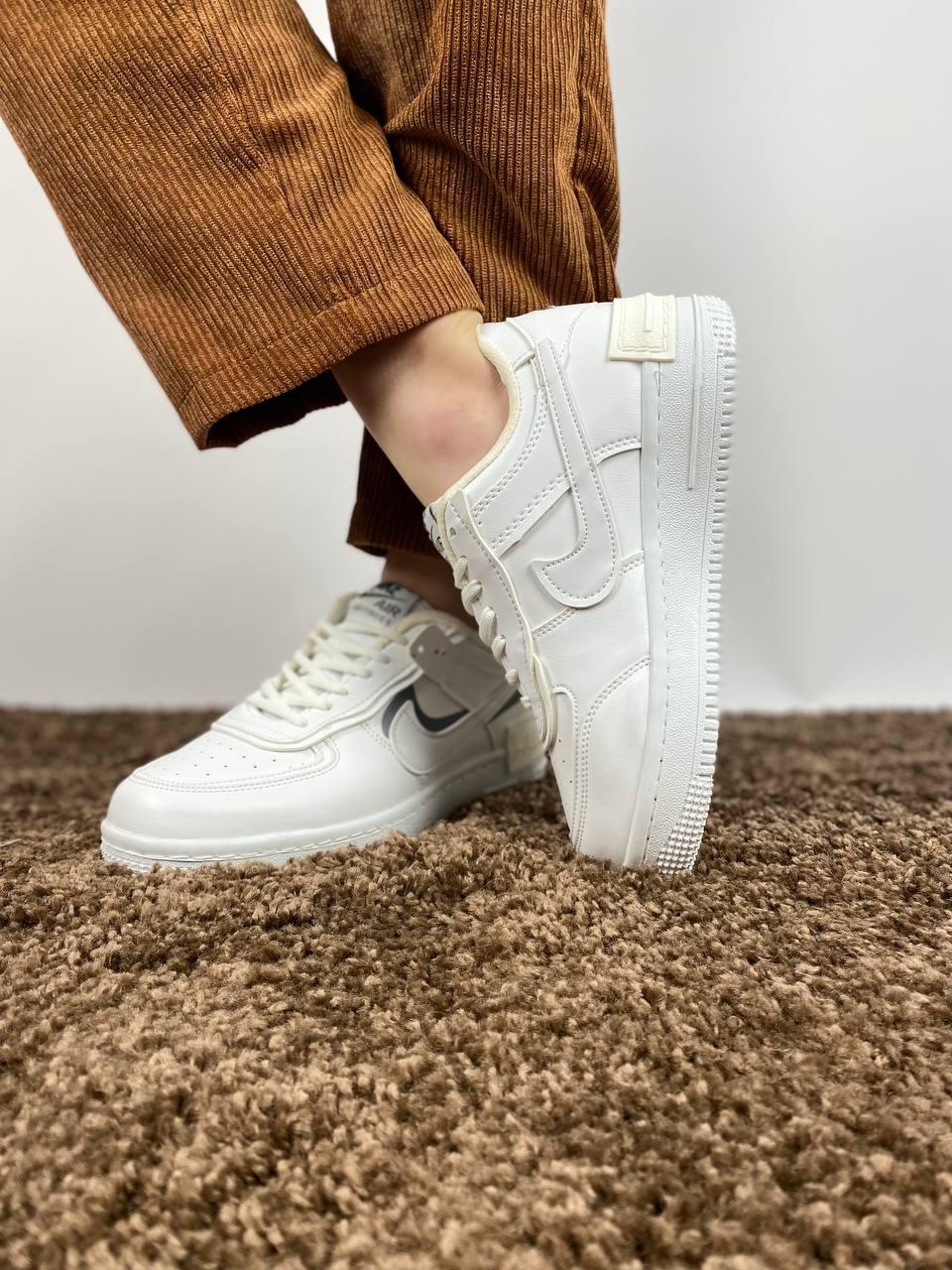 Nike Air Force 1 SHADOW White Grey 1