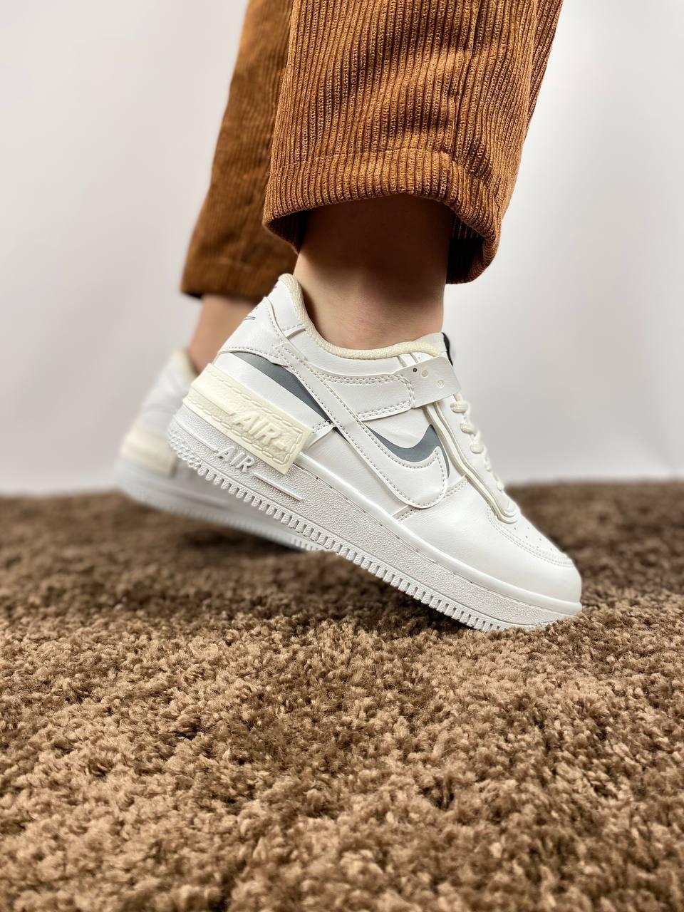 Nike Air Force 1 SHADOW White Grey 1