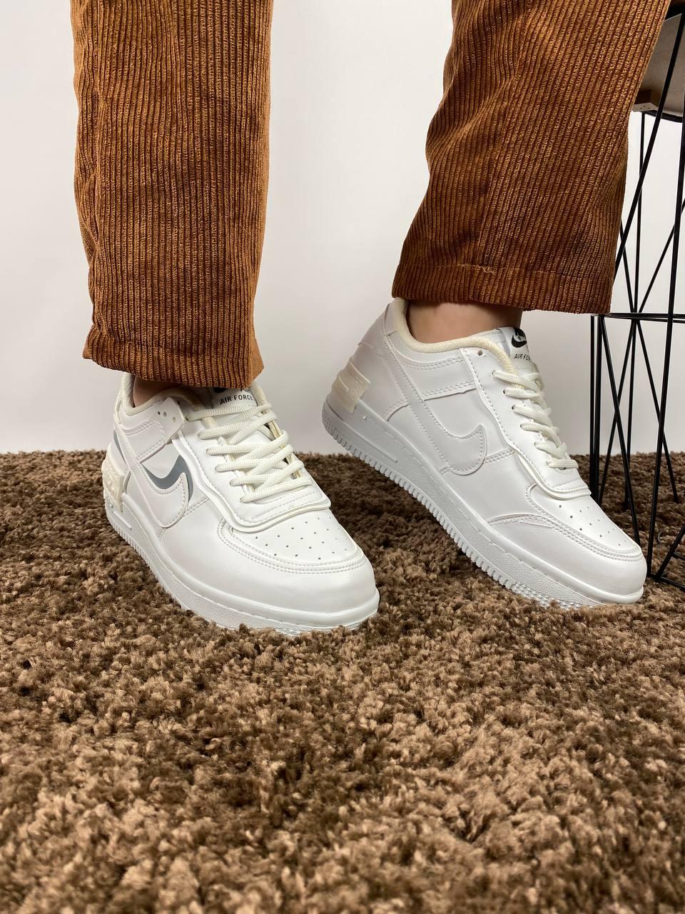 Nike Air Force 1 SHADOW White Grey 1