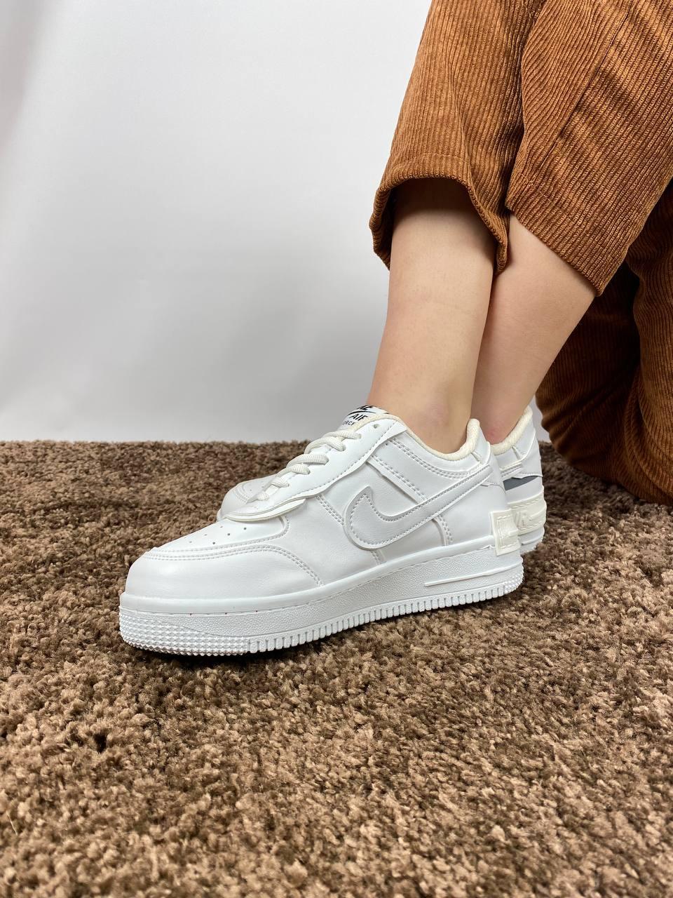 Nike Air Force 1 SHADOW White Grey 1