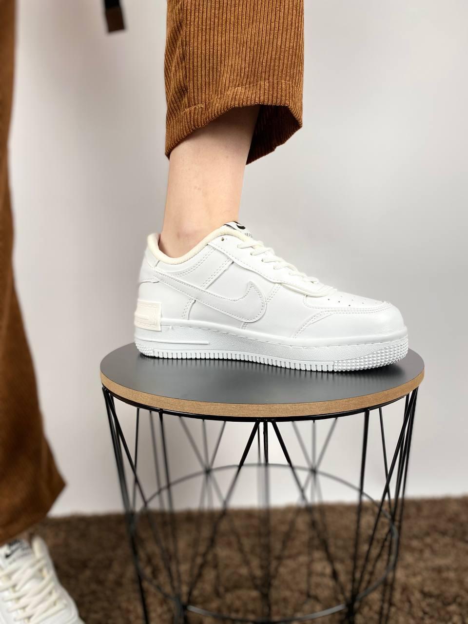 Nike Air Force 1 SHADOW White Grey 1