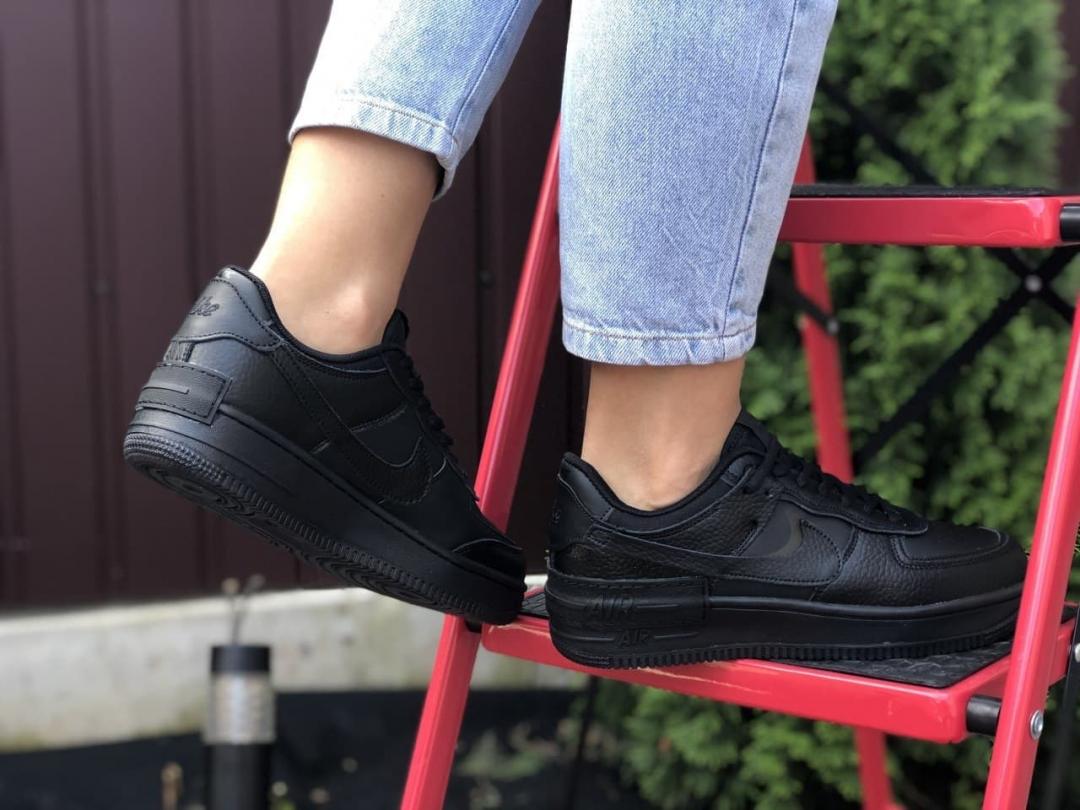 Nike Air Force 1 SHADOW Full Black 1