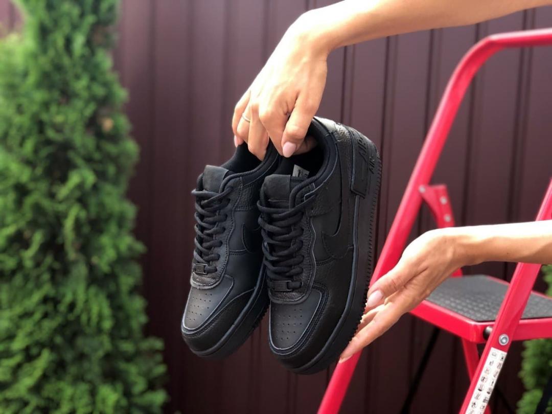 Nike Air Force 1 SHADOW Full Black 1