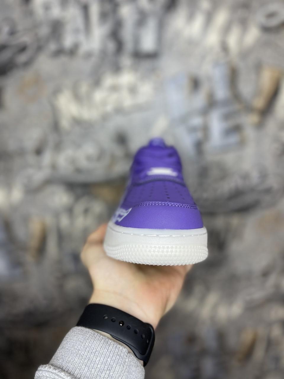 Nike Air Force 1 QS Purple Skeleton Halloween
