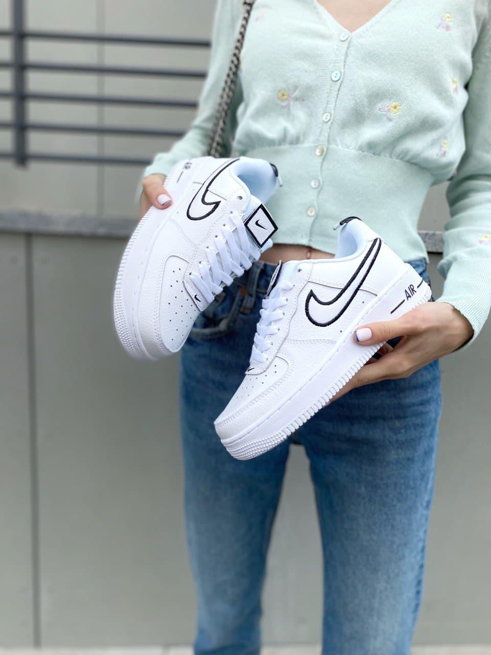 Nike Air Force White «Black Logo»