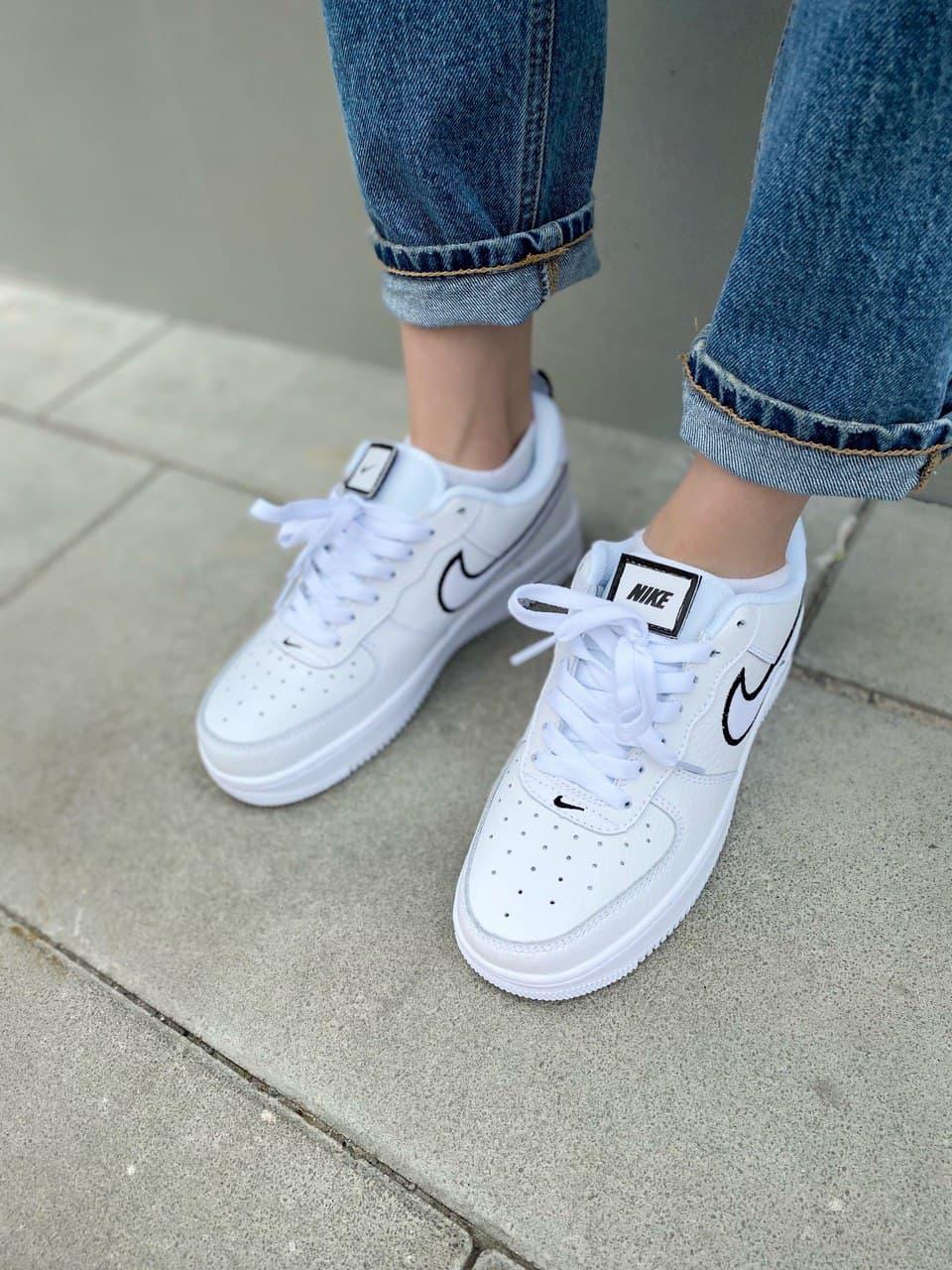 Nike Air Force White «Black Logo»