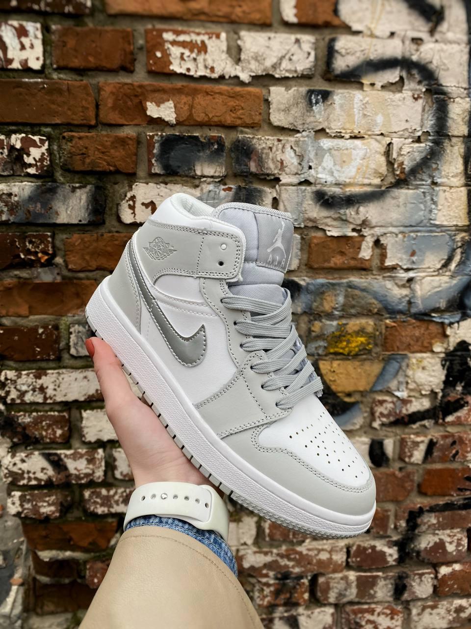 Nike Air Jordan 1 Silver Grey White