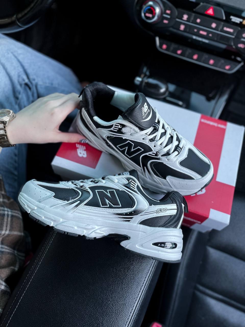 New Balance 530 White Black (Шкіра)