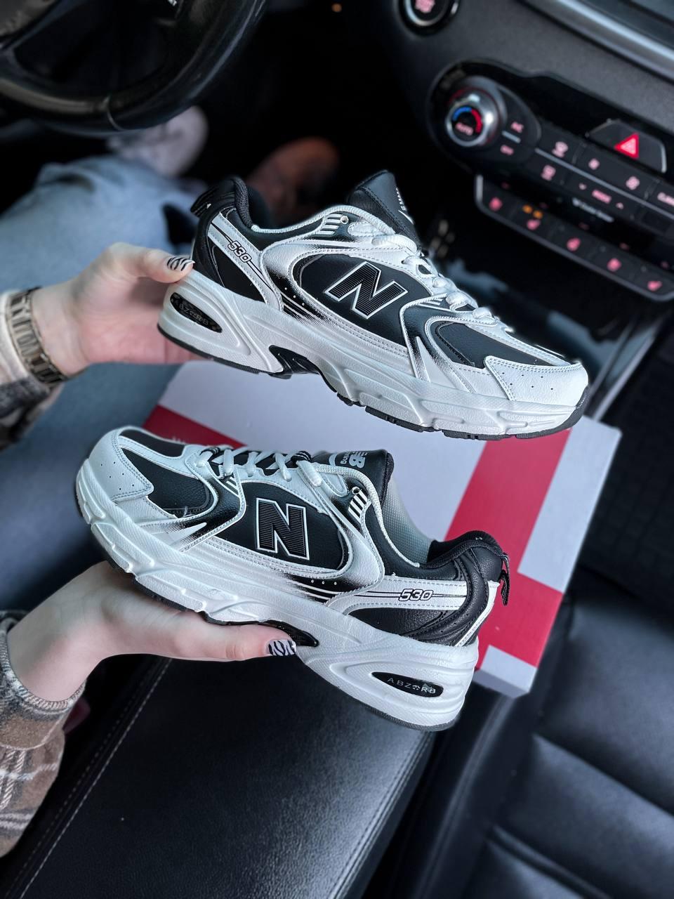 New Balance 530 White Black (Шкіра)